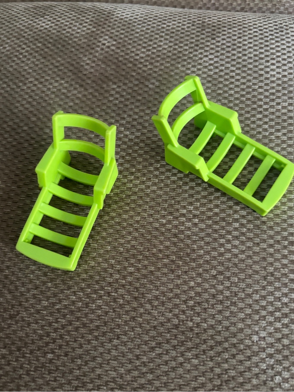 Vintage Fisher Price Little People Lime Green Lounge Chairs Replacement Set Of 2